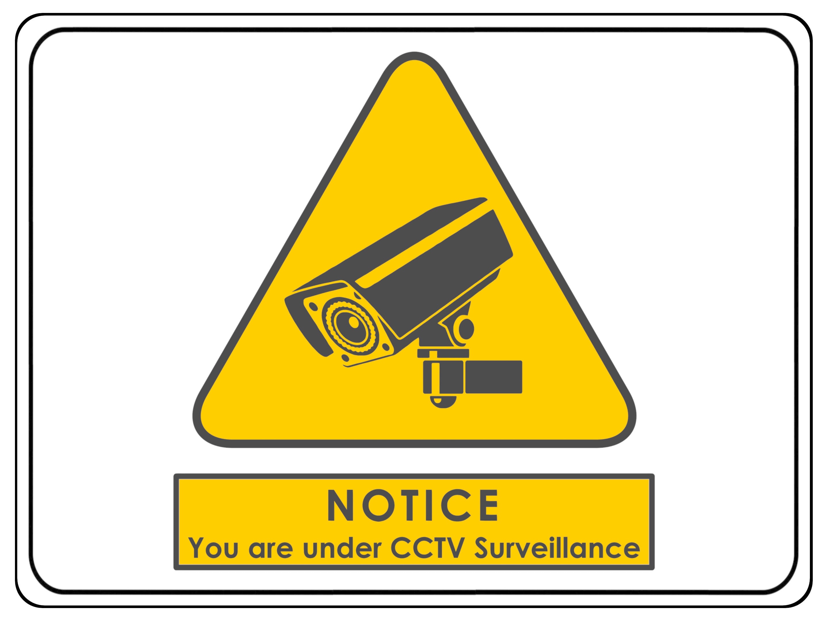 708 CCTV Surveillance Safety Metal Aluminium Plaque Sign Wall House Office Pub
