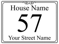 158 Personalised Name Number Address House Metal Aluminium Sign Plaque Door Wall