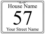 158 Personalised Name Number Address House Metal Aluminium Sign Plaque Door Wall