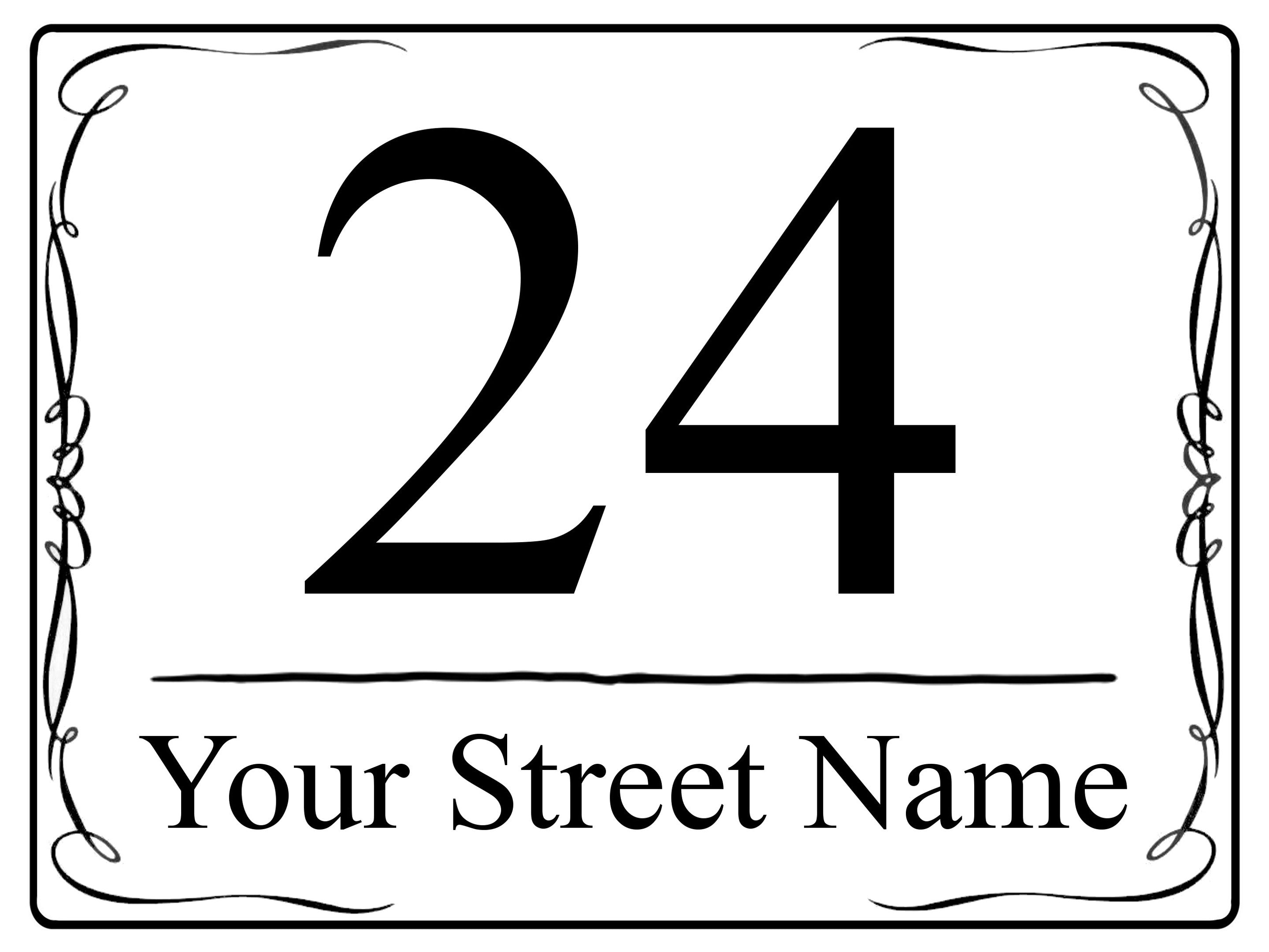548 Custom Personalised Number Address House Metal Aluminium Sign Plaque For Door Wall