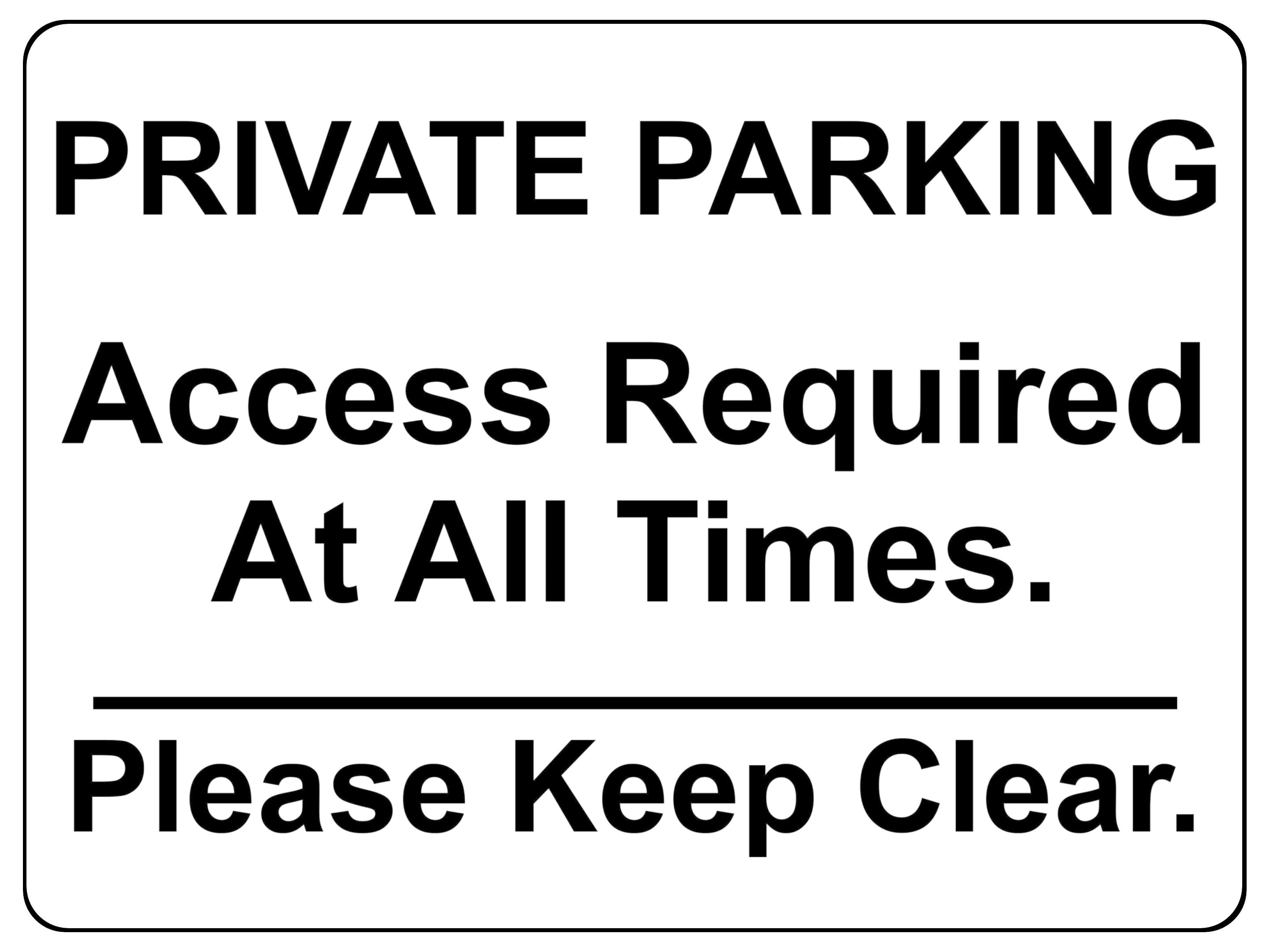 1056 PRIVATE PARKING Keep Clear Metal Aluminium Plaque Sign Door Gate House Office
