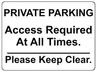 1056 PRIVATE PARKING Keep Clear Metal Aluminium Plaque Sign Door Gate House Office