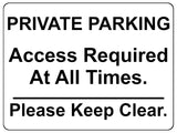 1056 PRIVATE PARKING Keep Clear Metal Aluminium Plaque Sign Door Gate House Office