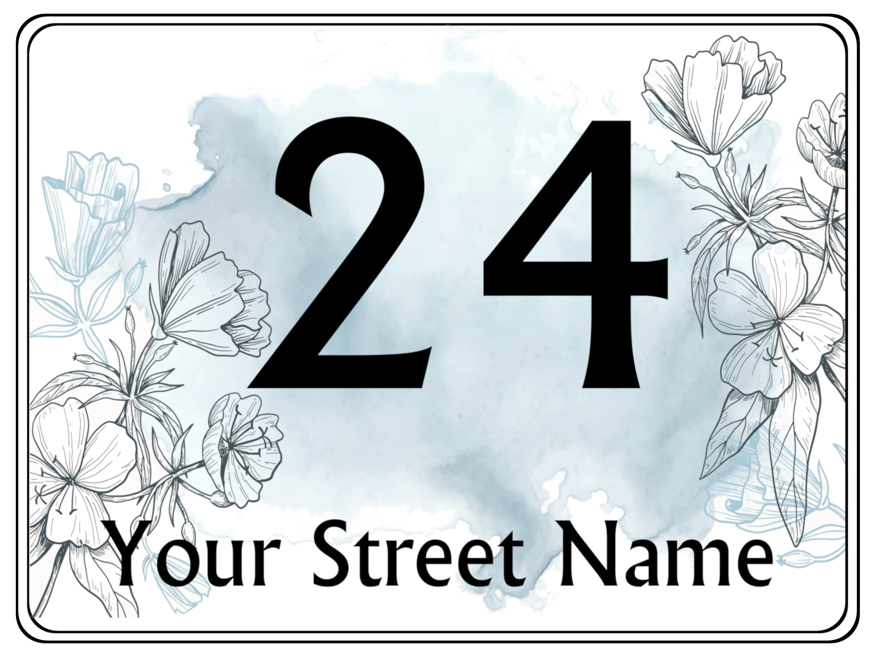 782 Custom Personalised Number & Address Metal Aluminium Sign Door Plaque House Office