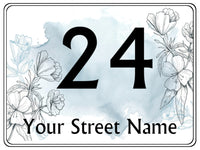 782 Custom Personalised Number & Address Metal Aluminium Sign Door Plaque House Office