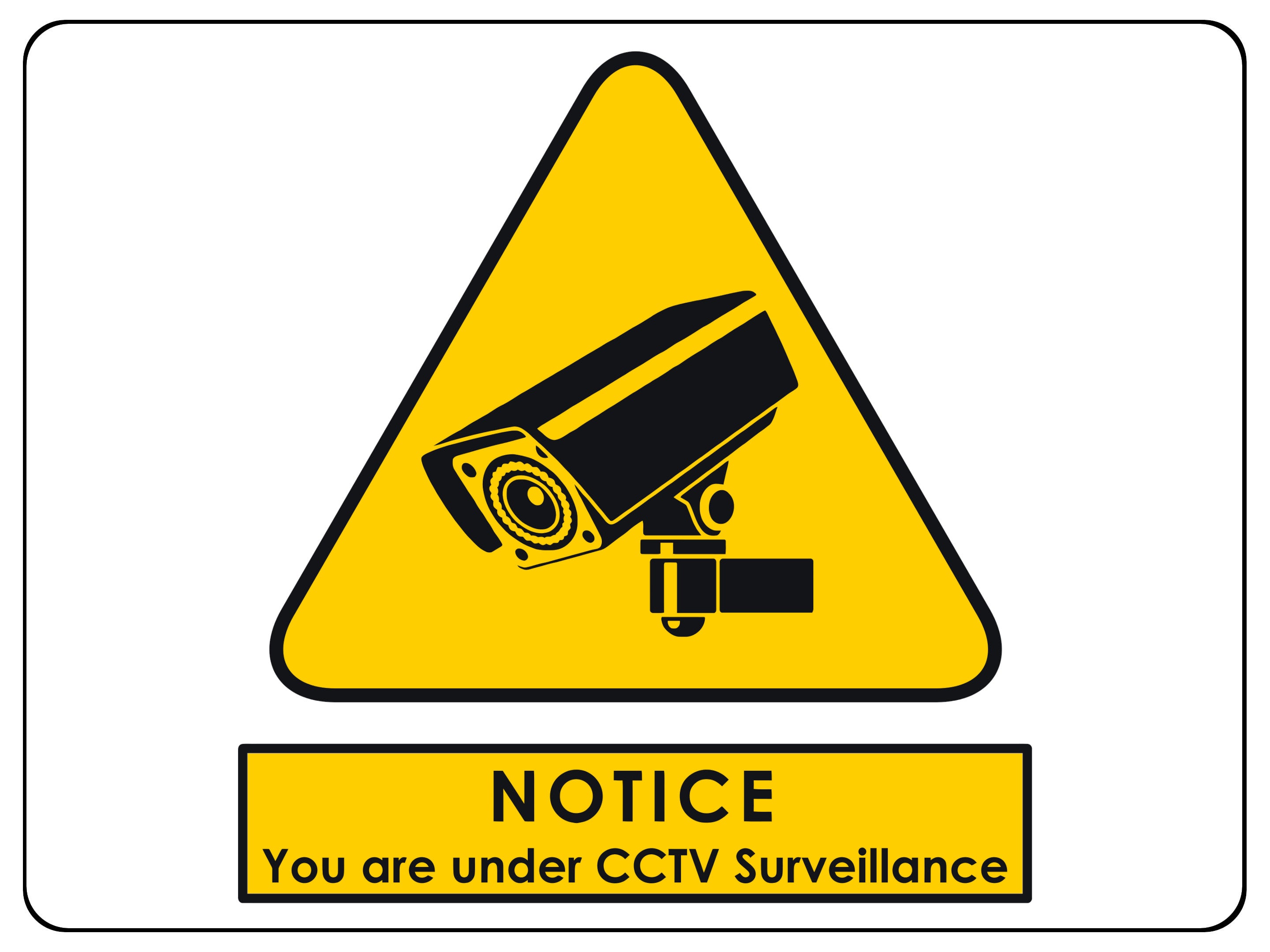 707 CCTV Surveillance Safety Metal Aluminium Plaque Sign Wall House Office Pub