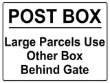 498 POST BOX Metal Aluminium Plaque Sign Door House Office Gate Letters Parcels