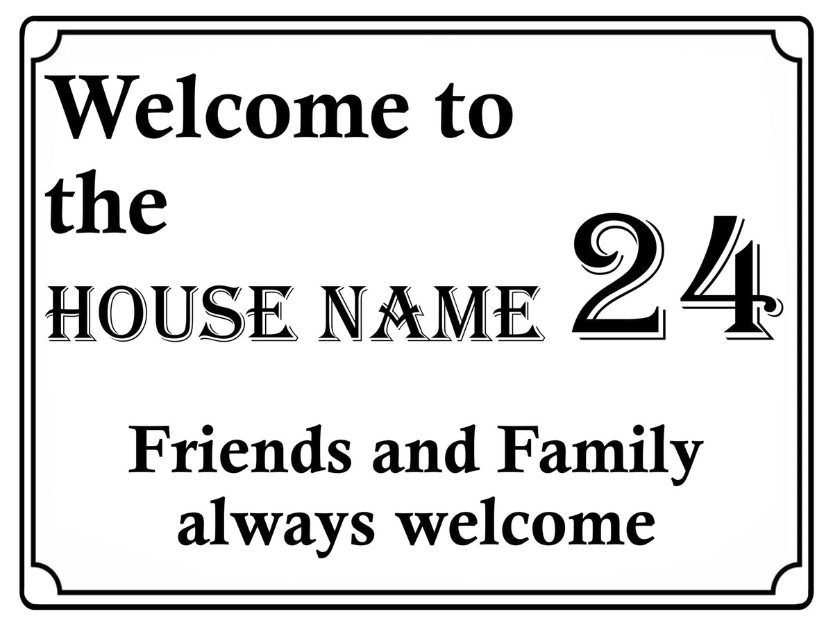 523 Custom Personalised Name Number Address House Metal Aluminium Sign Plaque Door Wall