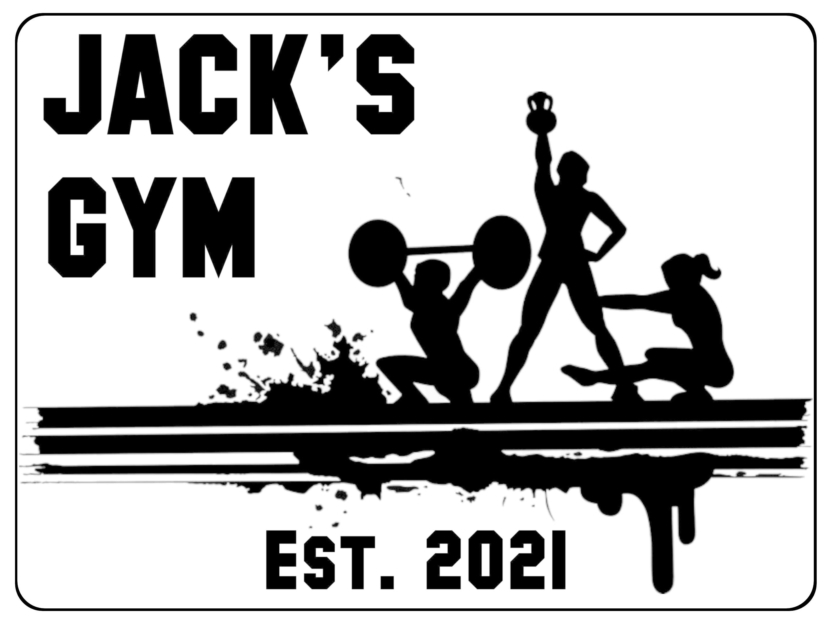 869 Custom Personalised Name's Gym Metal Aluminium Sign Plaque Fitness Door Wall