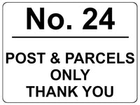 777 Custom Personalised POST & PARCELS Metal Plaque Sign For Door House Gate Letters