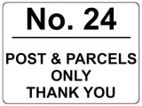 777 Custom Personalised POST & PARCELS Metal Plaque Sign For Door House Gate Letters