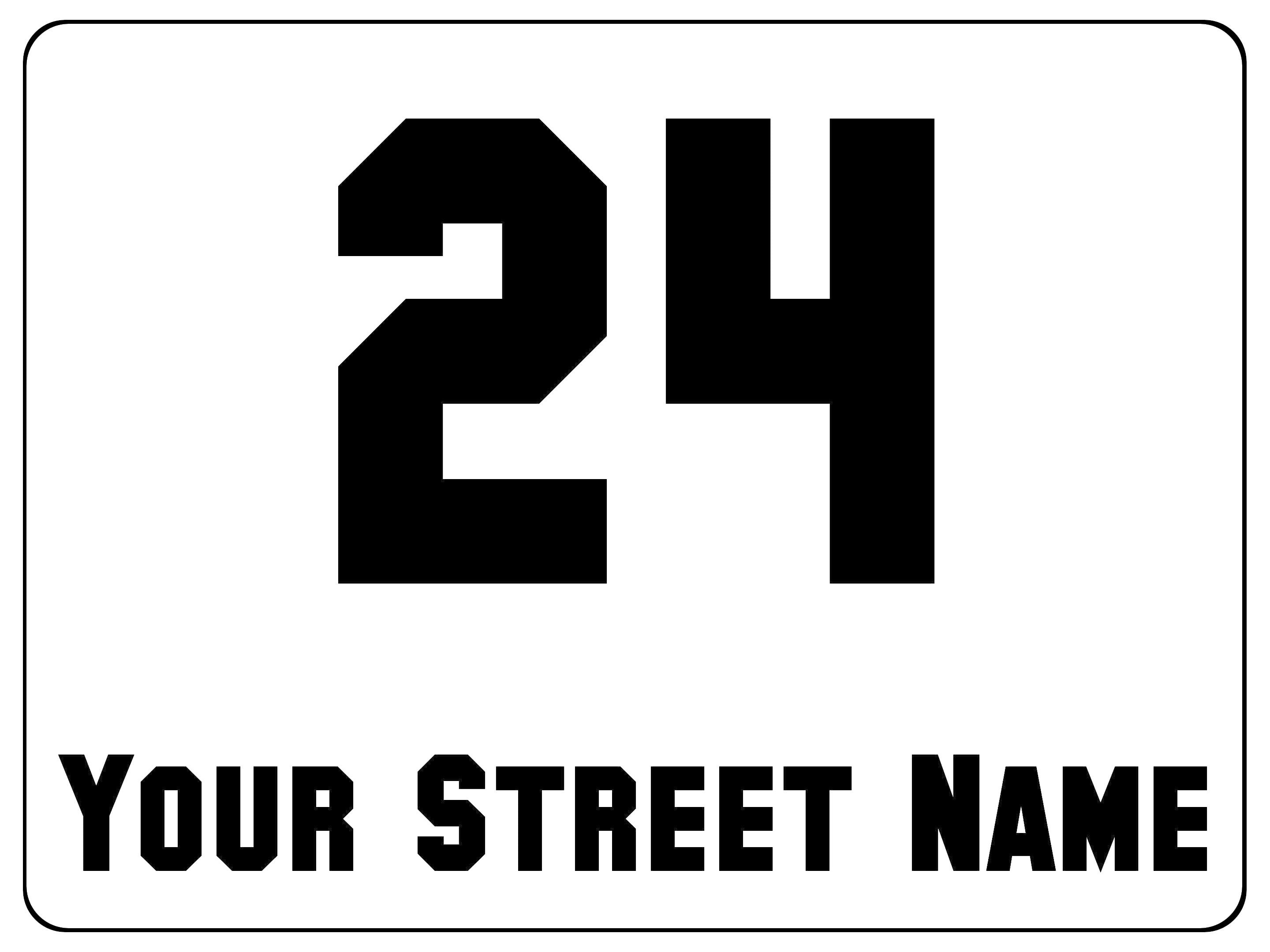 1062 Custom Personalised Address Metal Aluminium Sign Plaque Wall Gate House Office