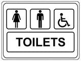 1295 TOILETS Women Men Disabled Metal Aluminium Plaque Sign Door Shop Bar Pub