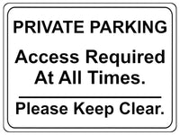 1057 PRIVATE PARKING Keep Clear Metal Aluminium Plaque Sign Door Gate House Office