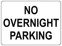 1264 NO OVERNIGHT PARKING Metal Aluminium Plaque Sign Gate Door House Office