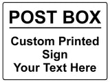 068 Custom Personalised POST BOX Metal Aluminium Plaque Sign For Door House Gate Letters Parcels