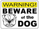 827 WARNING BEWARE of the DOG Safety Metal Aluminium Plaque Sign House Gate Door Garden