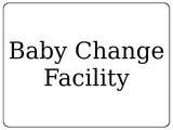 1296 Baby Change Facility Toilet Metal Aluminium Plaque Sign For Door, Shop