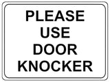 1155 PLEASE USE DOOR KNOCKER Metal Aluminium Plaque Sign House Office Shop