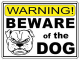 828 WARNING BEWARE of the DOG Safety Metal Aluminium Plaque Sign House Gate Door Garden