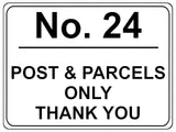 778 Custom Personalised POST & PARCELS Metal Plaque Sign For Door House Gate Letters