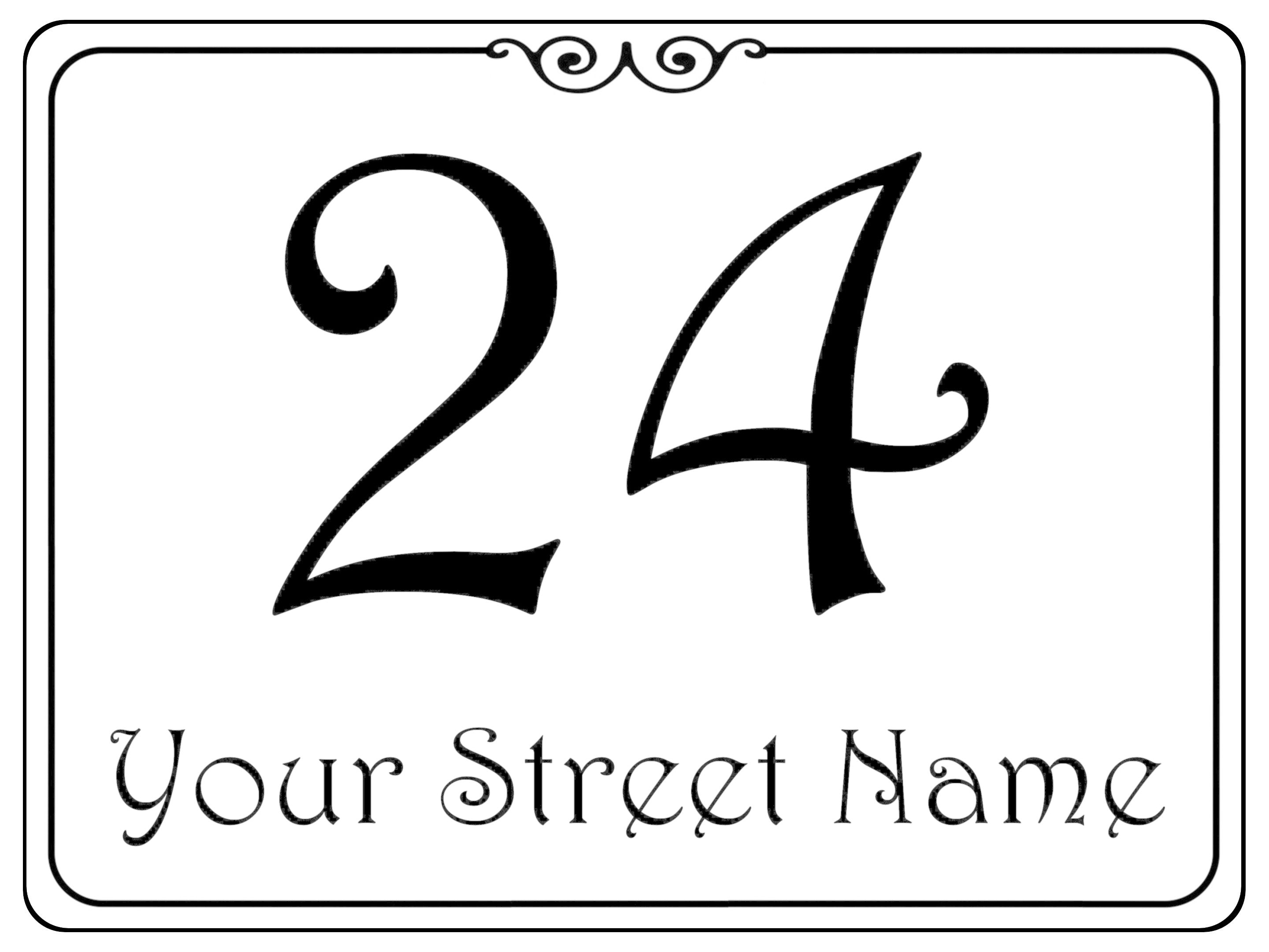 1090 Custom Personalised Address Metal Aluminium Sign Plaque Door Gate House Office