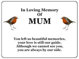 1845 In Loving Memory Of MUM Robin Memorial Funeral Metal Aluminium Plaque Sign