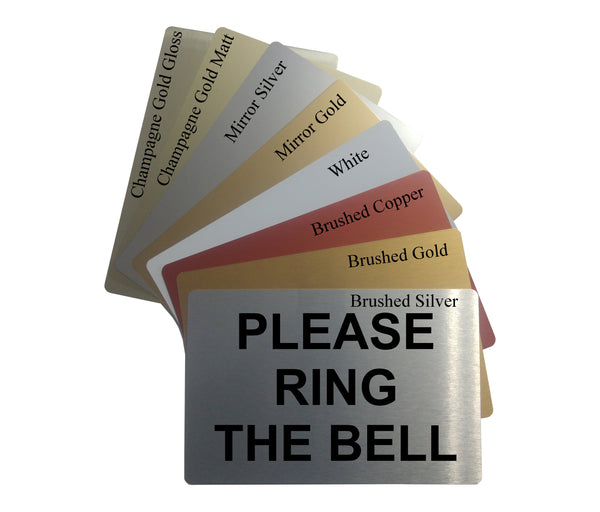 PLEASE RING THE BELL Metal Aluminium Door Sign Plaque For House Office