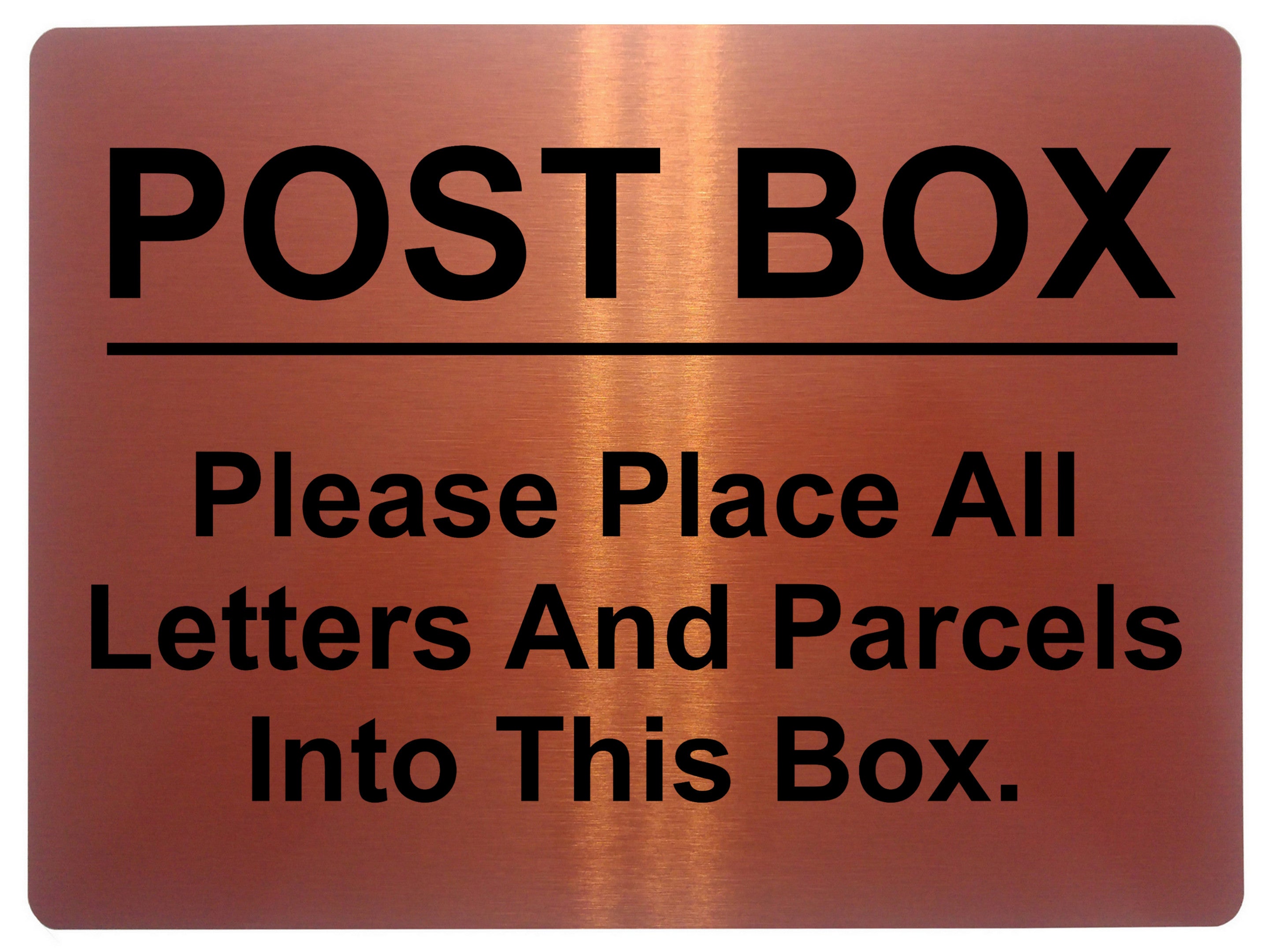 914 POST BOX Metal Aluminium Plaque Sign For Front Door House Office Gate Letters Parcels