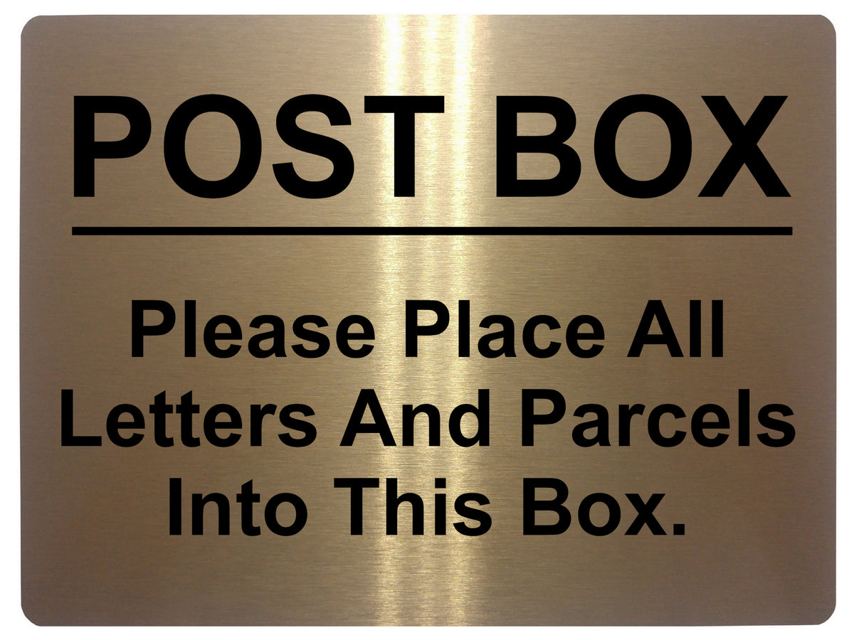 914 POST BOX Metal Aluminium Plaque Sign For Front Door House Office Gate Letters Parcels