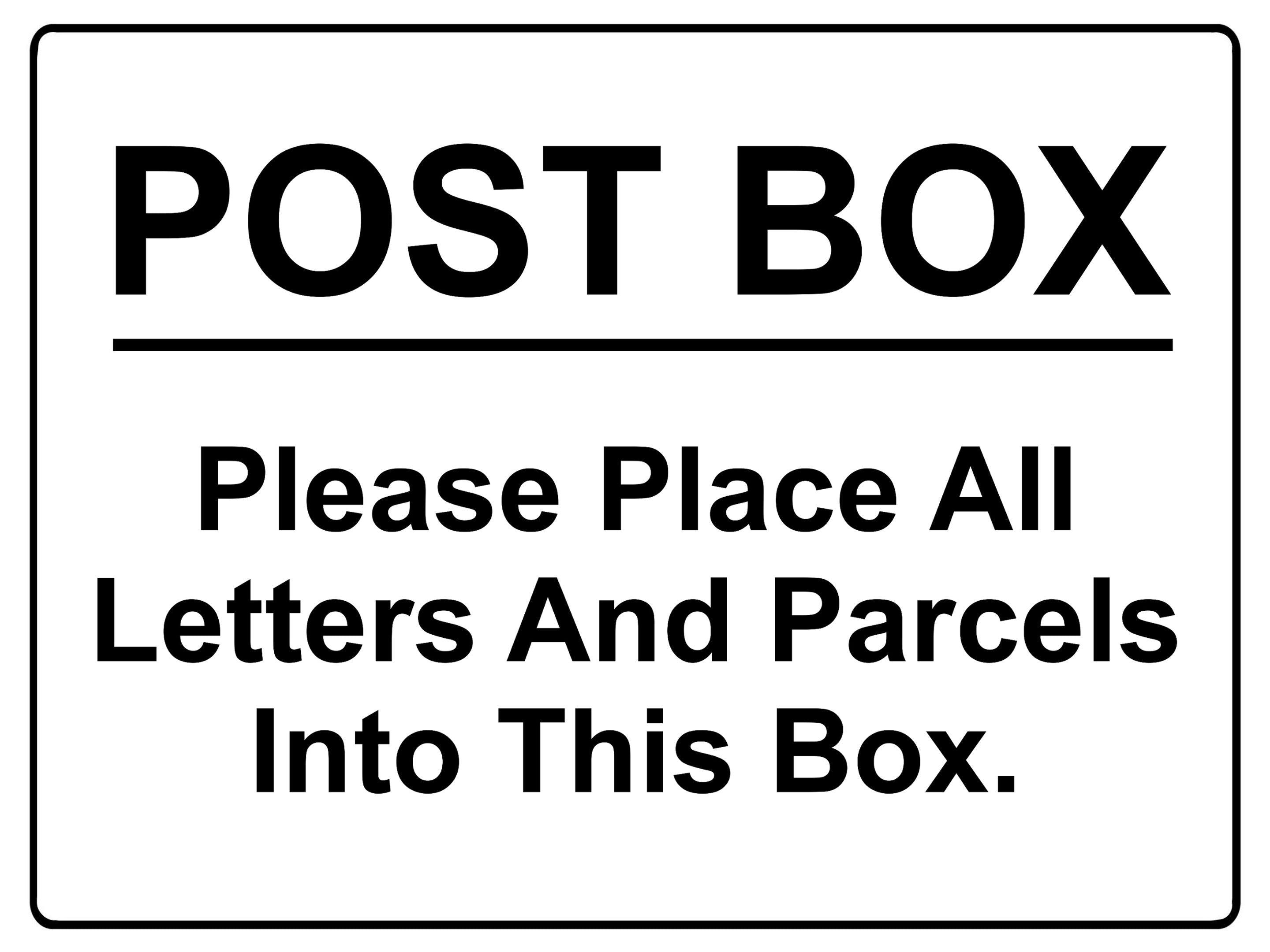 914 POST BOX Metal Aluminium Plaque Sign For Front Door House Office Gate Letters Parcels