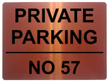 Custom Personalised Number Private Parking Aluminium Metal Sign Plaque House