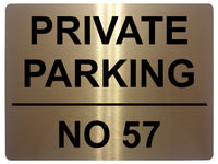 Custom Personalised Number Private Parking Aluminium Metal Sign Plaque House