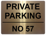 Custom Personalised Number Private Parking Aluminium Metal Sign Plaque House