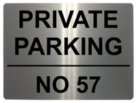 Custom Personalised Number Private Parking Aluminium Metal Sign Plaque House