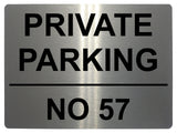 Custom Personalised Number Private Parking Aluminium Metal Sign Plaque House