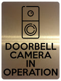 1872 DOORBELL CAMERA IN OPERATION Metal Aluminium Plaque Sign