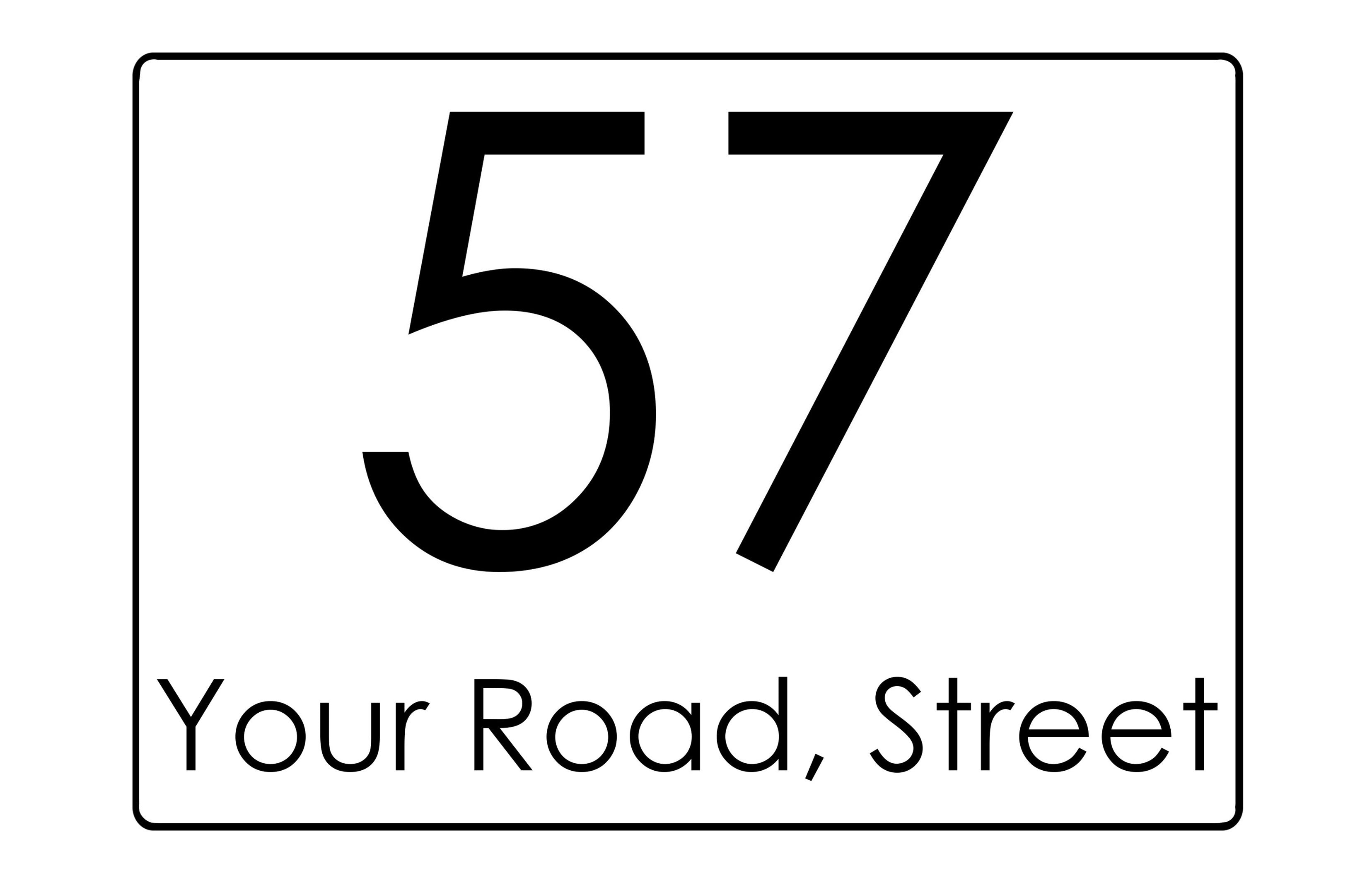 Custom Personalised Name Number Address House Metal Aluminium Sign Plaque Door Wall