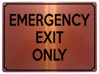 1842 EMERGENCY EXIT ONLY Door Gate Metal Aluminium Plaque Sign