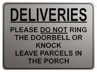 1748 DELIVERIES PLEASE DO NOT RING DOORBELL OR KNOCK Metal Aluminium Plaque Sign