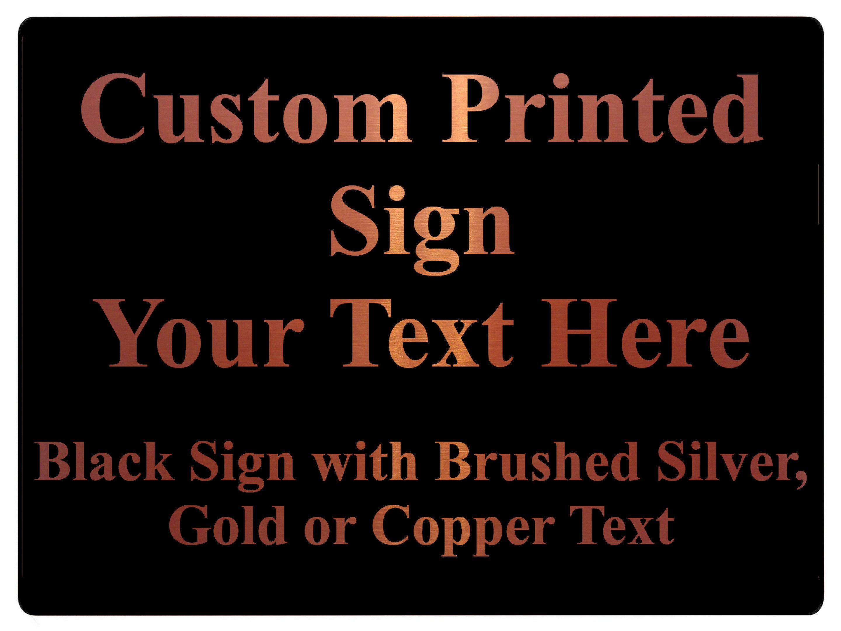 570 Custom Personalised Your Text Metal Aluminium Sign Door House Office Plaque