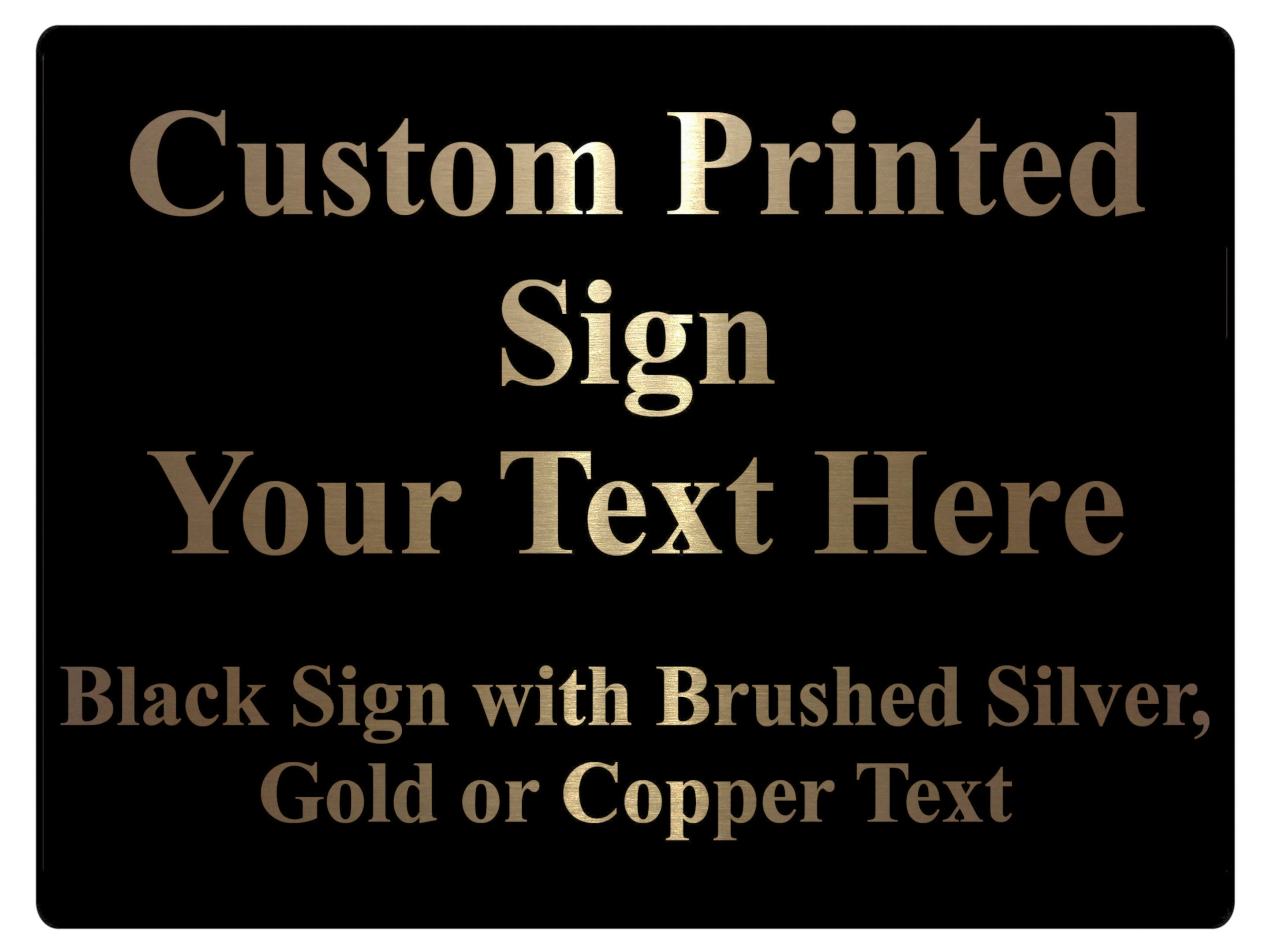 570 Custom Personalised Your Text Metal Aluminium Sign Door House Office Plaque