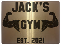 625 Custom Personalised Gym Name Metal Aluminium Sign Plaque Fitness Door Wall