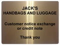 518 Personalised Name's Handbags and Luggage Metal Aluminium Sign Plaque Door
