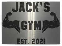 625 Custom Personalised Gym Name Metal Aluminium Sign Plaque Fitness Door Wall