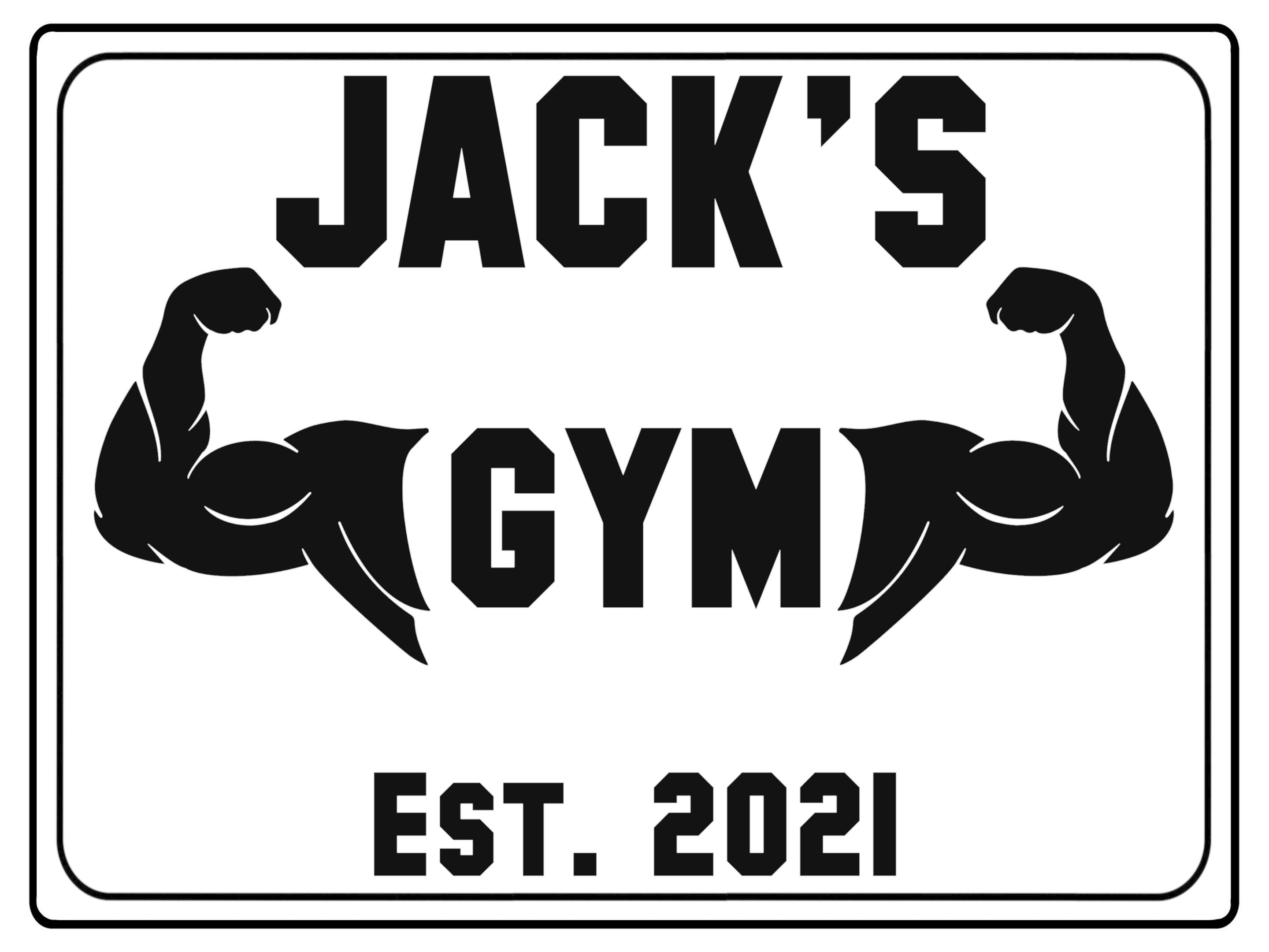 626 Custom Personalised Gym Name Metal Aluminium Sign Plaque Fitness Door Wall