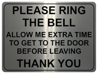 1324 PLEASE RING THE BELL Metal Aluminium Plaque Sign House Office Door Gate