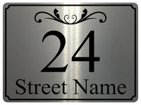 1457 Custom Personalised Address Metal Aluminium Plaque Sign House Door Gate