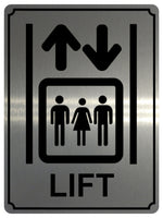 1409 LIFT Information Metal Aluminium Plaque Sign Hotel Shop Restaurant Elevator