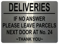 1482 Custom Personalised DELIVERIES Number Metal Aluminium Plaque Sign Door House Gate